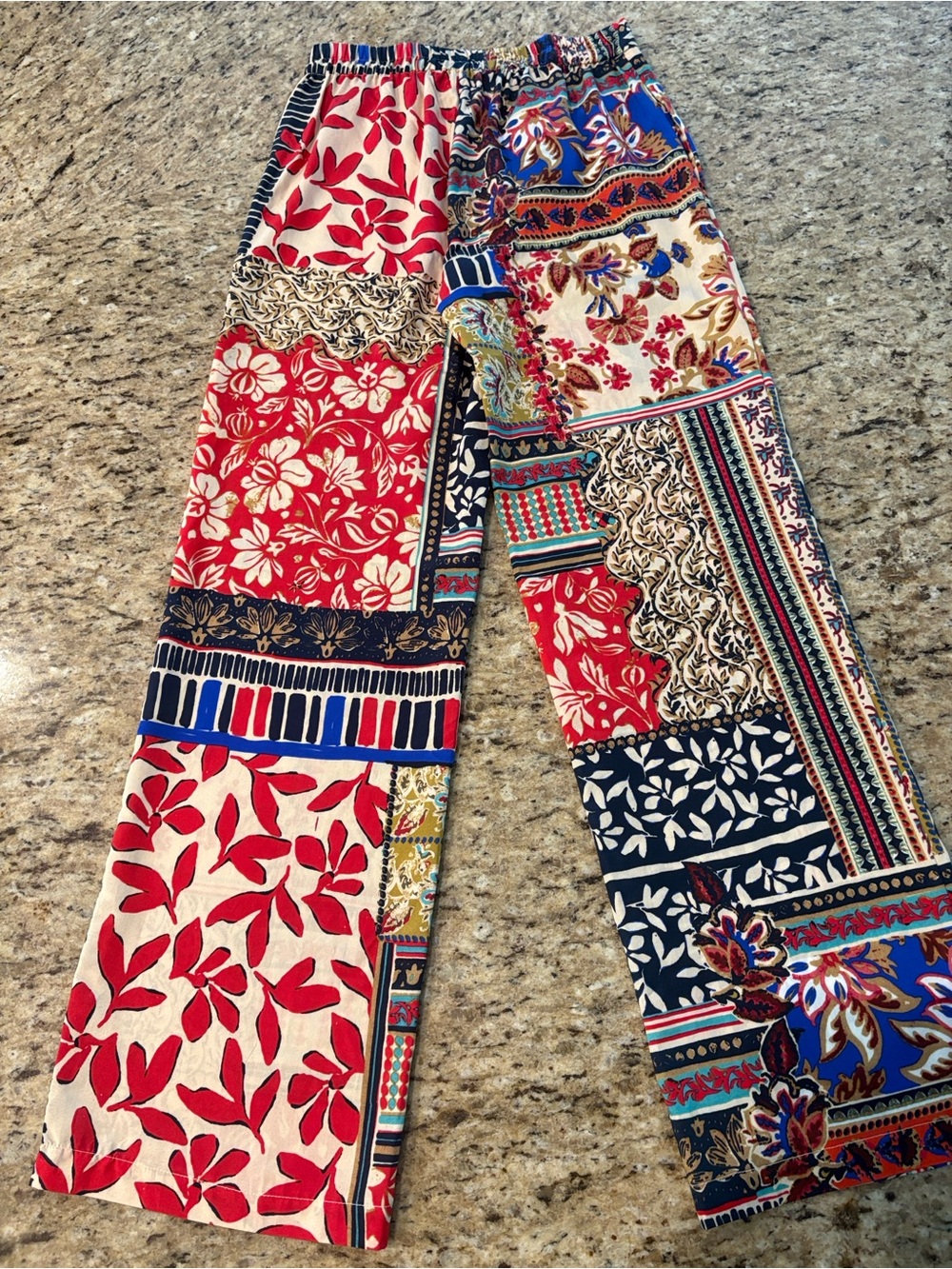 Philosophy | Patchwork Printed Pant with Pockets - Picture 9 of 16
